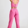 Pantalon de jogging oversize en jersey brossé rose vif Pantalon de jogging oversize en jersey brossé rose vif