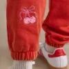 Pantalon de jogging oversize en jersey brossé rouge Pantalon de jogging oversize en jersey brossé rouge