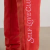 Pantalon de jogging oversize en jersey brossé rouge Pantalon de jogging oversize en jersey brossé rouge
