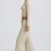 Pantalon de jogging taille basse à jambes larges, couleur ivoire