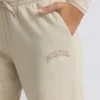 Pantalon de jogging taille basse à jambes larges, couleur ivoire