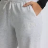 Pantalon de jogging taille basse à jambes larges, gris chiné Pantalon de jogging taille basse à jambes larges, gris chiné