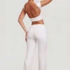 Pantalon droit à taille mi-haute Hollis en blanc