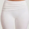 Pantalon droit à taille mi-haute Hollis en blanc