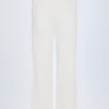 Pantalon droit taille moyenne Libby Pointelle en blanc Pantalon droit taille moyenne Libby Pointelle en blanc