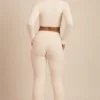 Pantalon large en maille moelleuse Safia, couleur ivoire