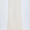 Pantalon large en popeline de coton Dalila, blanc Pantalon large en popeline de coton Dalila, blanc