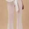 Pantalon large à nouer sur le devant Hydra, blanc