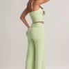 Pantalon large à revers en modal Melida, vert sauge Pantalon large à revers en modal Melida, vert sauge