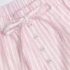 Pantalon Piran en popeline de coton à jambes larges, rayures roses Pantalon Piran en popeline de coton à jambes larges, rayures roses