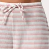 Pantalon taille basse en jersey côtelé à rayures roses Pantalon taille basse en jersey côtelé à rayures roses