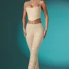Pantalon taille basse Fallon Petite en dentelle ornée, couleur ivoire Pantalon taille basse Fallon Petite en dentelle ornée, couleur ivoire