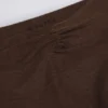 Pantalon évasé froncé en jersey brossé, couleur Pecan marbré Pantalon évasé froncé en jersey brossé, couleur Pecan marbré