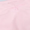 Pantalon évasé froncé en jersey brossé, rose pâle chiné