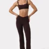 Pantalon évasé froncé Soft Active couleur espresso Pantalon évasé froncé Soft Active couleur espresso