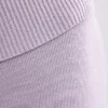 Pantalon évasé à revers en maille épaisse, couleur lavande poudrée Pantalon évasé à revers en maille épaisse, couleur lavande poudrée