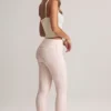 Pantalon évasé taille mi-haute à revers en modal Bebe, imprimé rayé Pantalon évasé taille mi-haute à revers en modal Bebe, imprimé rayé