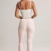 Pantalon évasé taille mi-haute à revers en modal Bebe, imprimé rayé Pantalon évasé taille mi-haute à revers en modal Bebe, imprimé rayé