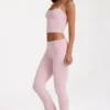 Pantalon évasé taille moyenne en modal, couleur Blush Pantalon évasé taille moyenne en modal, couleur Blush