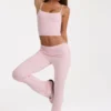 Pantalon évasé taille moyenne en modal, couleur Blush Pantalon évasé taille moyenne en modal, couleur Blush