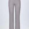Pantalon évasé taille moyenne Selara en argent Pantalon évasé taille moyenne Selara en argent