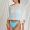 Poncho transparent Zarayah en blanc Poncho transparent Zarayah en blanc