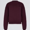 Pull à col rond oversize en bordeaux Pull à col rond oversize en bordeaux