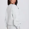 Pull à col rond oversize en gris chiné Pull à col rond oversize en gris chiné