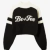 Pull court en maille avec logo, noir Pull court en maille avec logo, noir