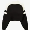 Pull court en maille avec logo, noir Pull court en maille avec logo, noir