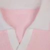 Pull oversize à col en V en jersey de coton rose poudré Pull oversize à col en V en jersey de coton rose poudré