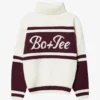 Pull oversize à col roulé en tricot bordeaux Pull oversize à col roulé en tricot bordeaux