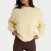 Pull oversize en maille côtelée, couleur citron Pull oversize en maille côtelée, couleur citron