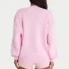 Pull oversize en maille côtelée rose pâle Pull oversize en maille côtelée rose pâle