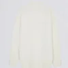 Pull oversize en maille douce, couleur ivoire