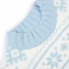 Pull oversize en maille jacquard bleu poudre Pull oversize en maille jacquard bleu poudre