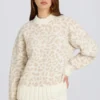 Pull oversize en maille jacquard, couleur Ice Pull oversize en maille jacquard, couleur Ice