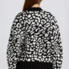 Pull oversize en maille jacquard noir Pull oversize en maille jacquard noir