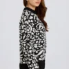 Pull oversize en maille jacquard noir Pull oversize en maille jacquard noir