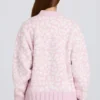 Pull oversize en maille jacquard rose Pull oversize en maille jacquard rose