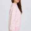 Pull oversize en maille jacquard rose Pull oversize en maille jacquard rose