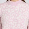 Pull oversize en maille jacquard rose Pull oversize en maille jacquard rose