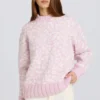 Pull oversize en maille jacquard rose Pull oversize en maille jacquard rose