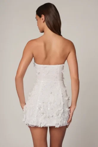 Robe A-line à bandeau ornée Edita en blanc