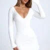 Robe A-line à dos nu Tansy en blanc Robe A-line à dos nu Tansy en blanc