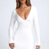 Robe A-line à dos nu Tansy en blanc Robe A-line à dos nu Tansy en blanc