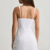 Robe A-line en popeline de coton ajourée Calina, blanche Robe A-line en popeline de coton ajourée Calina, blanche