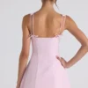 Robe A-line plissée avec nœud Cressida, rose pâle Robe A-line plissée avec nœud Cressida, rose pâle