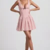 Robe A-line Sabina à nœud, à pois roses Robe A-line Sabina à nœud, à pois roses