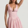 Robe A-line Sabina à nœud, à pois roses Robe A-line Sabina à nœud, à pois roses